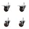 Service Caster 3 High Temp Glass Filled Nylon 7/16'' Stem Caster Set 2 Total Lock Brakes, 4PK SCC-GRTTL20S314-GFNSHT-716138-2-S-2 - alternate 1